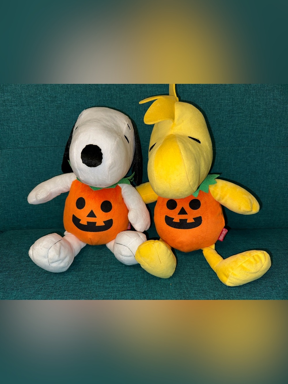 Great Pumpkin Charlie Brown Peanuts Halloween Snoopy & Woodstock 15” Plush MINT